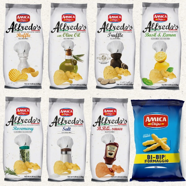 Amica Alfredo's Chips Lime & Basil - 130g