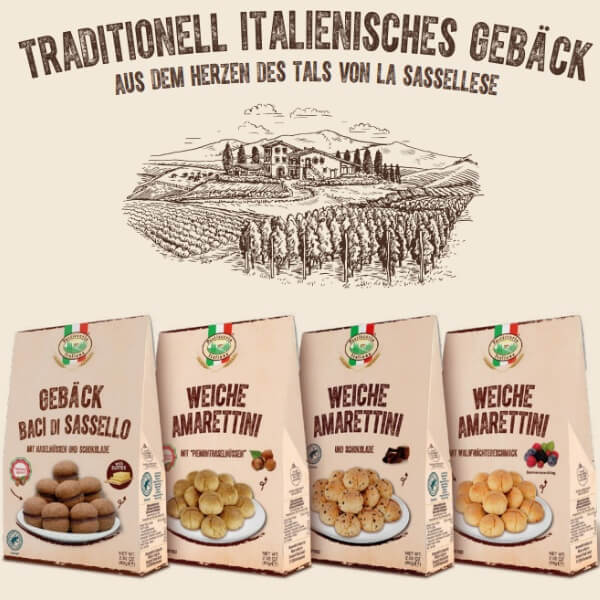 Amaretti mit Beeren Geschmack von Pasticceria Italiana - 80g