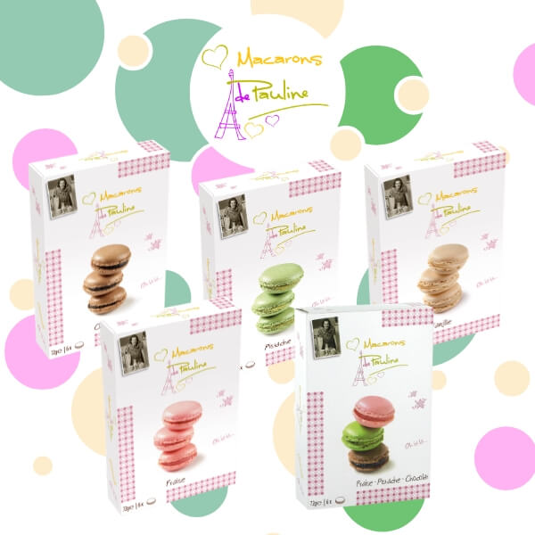 Macarons de Pauline Fraise-Pistache-Chocolat Mischpackung - 72g