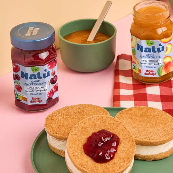 Rigoni di Asiago Natù Bio Kirsch Marmelade ohne Zuckerzusatz - 240g