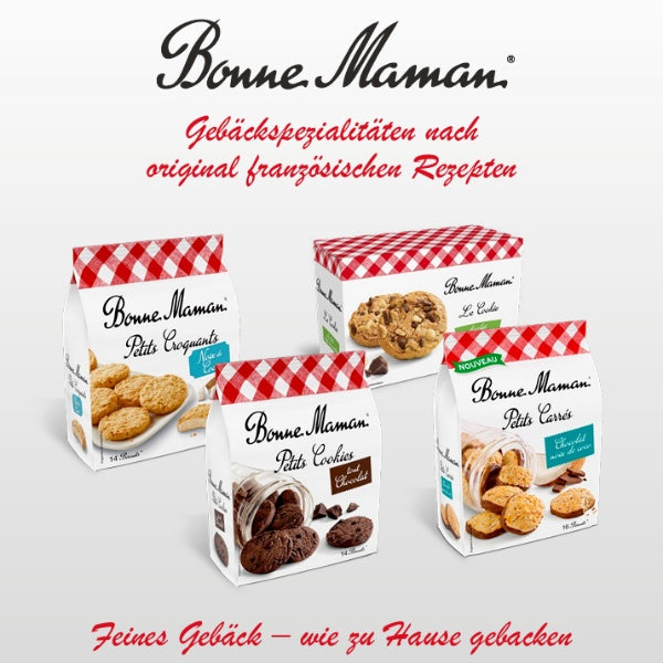 Bonne Maman gefüllte Himbeer Butterkekse Sablés Framboise - 150g