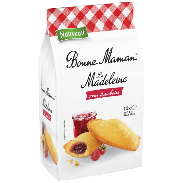 Bonne Maman Madeleines gefüllt mit Himbeerkonfitüre 10 Küchlein in der 300g Verpackung