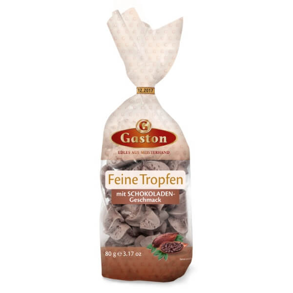 Gaston Baiser Schaumzucker Schokolade in der 80g Verpackung