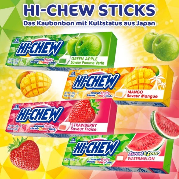 HI-CHEW Grüner Apfel Kaubonbon Stick - 50g