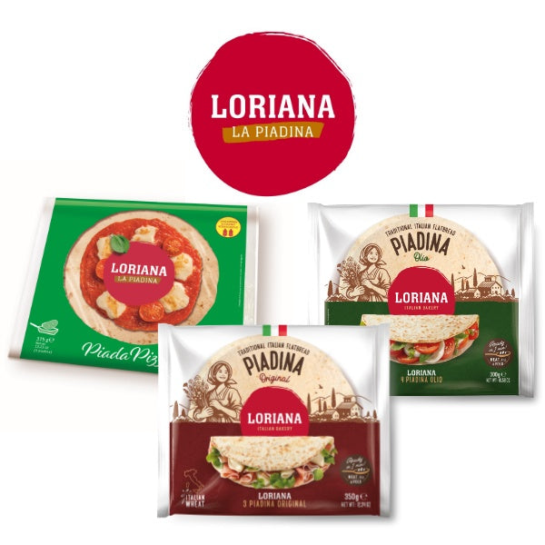 Loriana Piadina Pizza Italienisches Fladenbrot - 375g (SONDERPREIS MHD 11.11.2026)