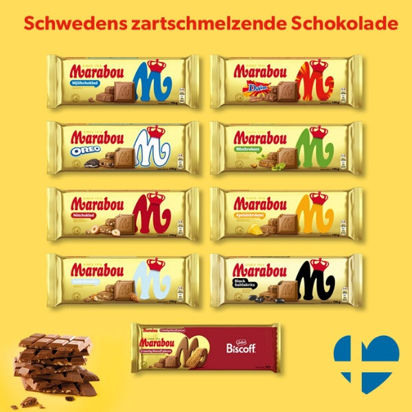 Marabou Tafel Vollmilch-Nuss Schokolade - 170g (SONDERPREIS MHD 15.11.2026)