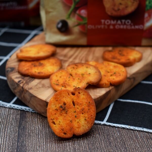 Maretti Bruschette Brotchips Tomato, Olives & Oregano - 150g