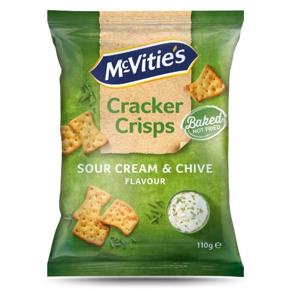 McVitie's Cracker Crisps Sour Cream & Chive in der 110g Verpackung
