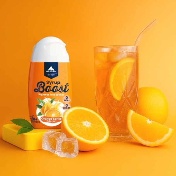10x65ml Multipower Getränke Sirup Boost Orange Spritz ohne Zucker