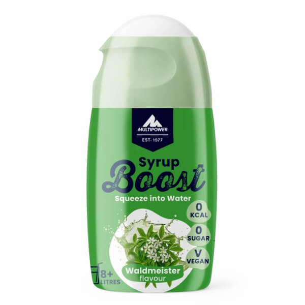 Multipower Getränke Sirup Boost Waldmeister ohne Zucker in der 65ml Verpackung