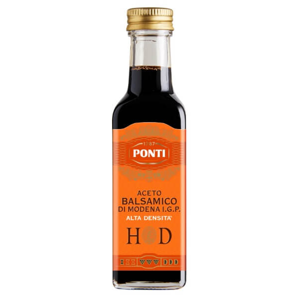 Ponti Essig Aceto Balsamico di Modena mit hoher Dichte als Probiergröße in der 100ml Flasche