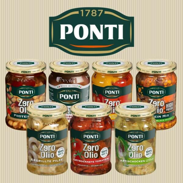 Ponti Eingelegtes Gemüse Borettane Zwiebeln in Balsamicoessig - 300g