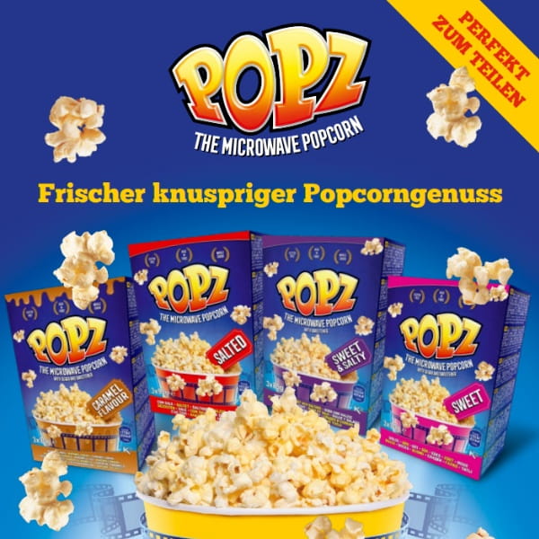 POPZ Mikrowellen Popcorn Karamell - 270g