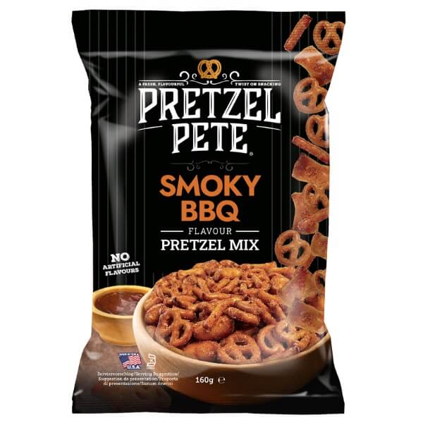 Pretzel Pete Brezel Mix Smoky BBQ - 8x160g