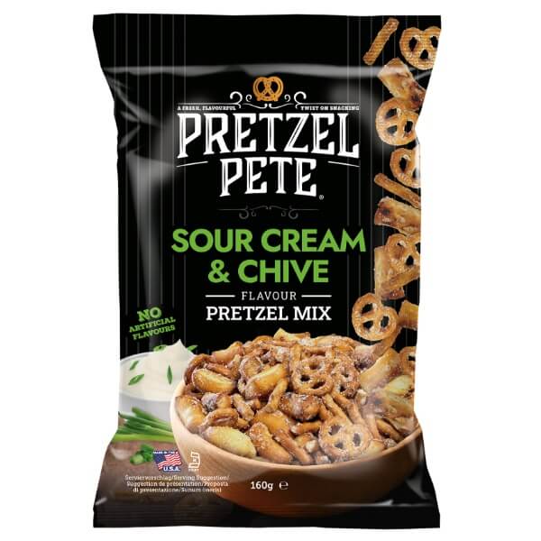 Pretzel Pete Brezel Mix Sour Cream & Chive - 8x160g