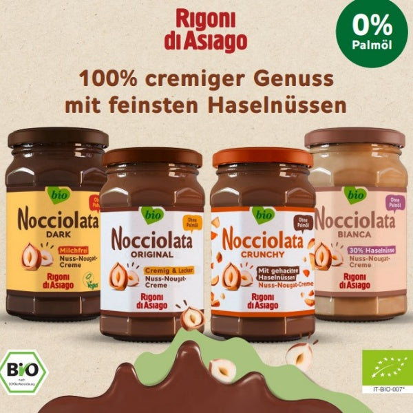 Rigoni di Asiago Nocciolata Dark Bio Milchfreie Schoko Creme - 250g