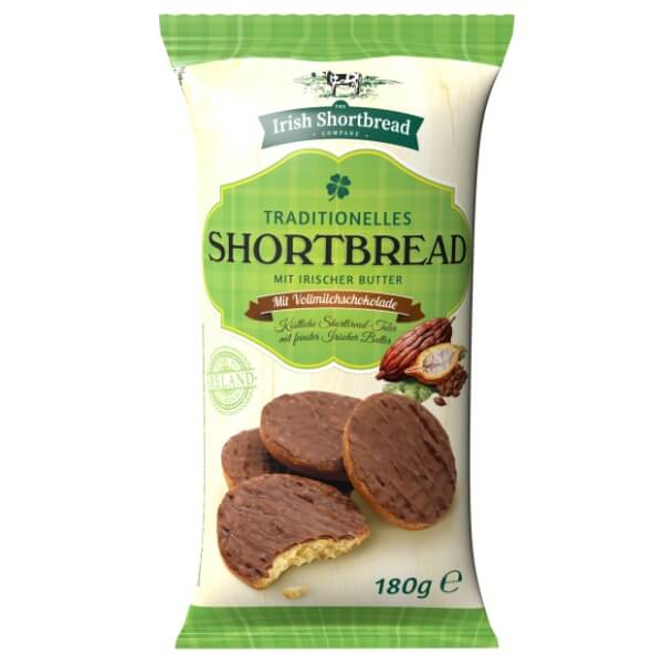 Shortbread Schoko Butterkeks von The Irish Shortbread Company in der 180g Verpackung