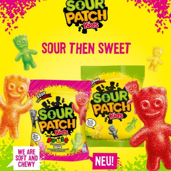 Sour Patch Kids Saure Frucht Gummibonbons Fruit Mix - 130g (SONDERPREIS MHD 08.11.2026)