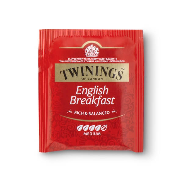 Twinings of London Schwarztee English Breakfast Tea - 25x2g Beutel (SONDERPREIS MHD 06.11.2026)